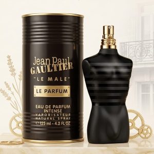 Jean Paul Gaultier black Le Male Le Perfume Eau De Perfume In A Matte Black Bottle With Gold Accents