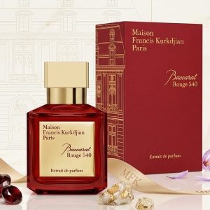 Maison Francis Kurkdjian Baccarat Rouge 540 Red Glass Perfume Bottle With Gold-Tone Cap