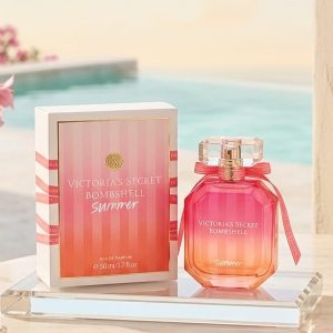Victoria's Secret Bombshell Summer Perfume With Pink-To-Orange Gradient Bottle